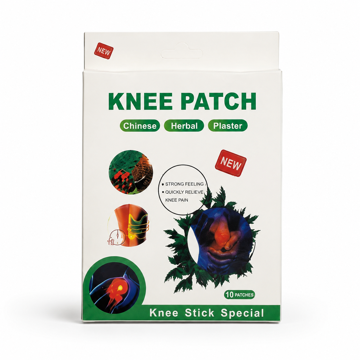 Cutie Knee Patch văzută din față, Knee Stick Special, 10 plasturi pentru genunchi